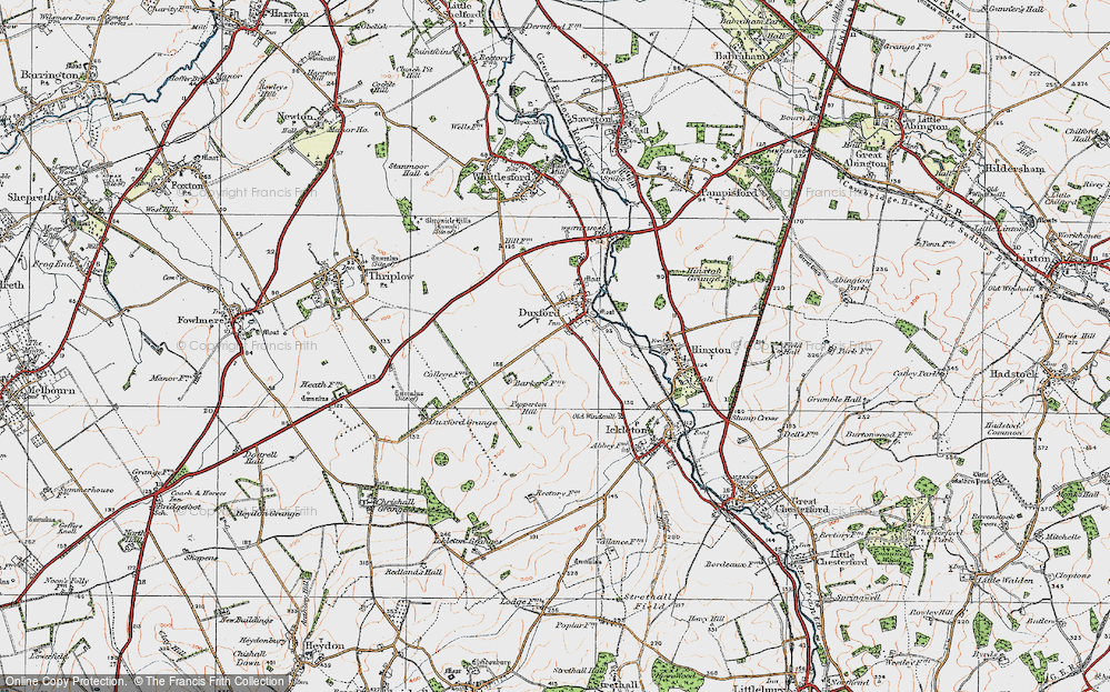 Old Map of Duxford, 1920 in 1920