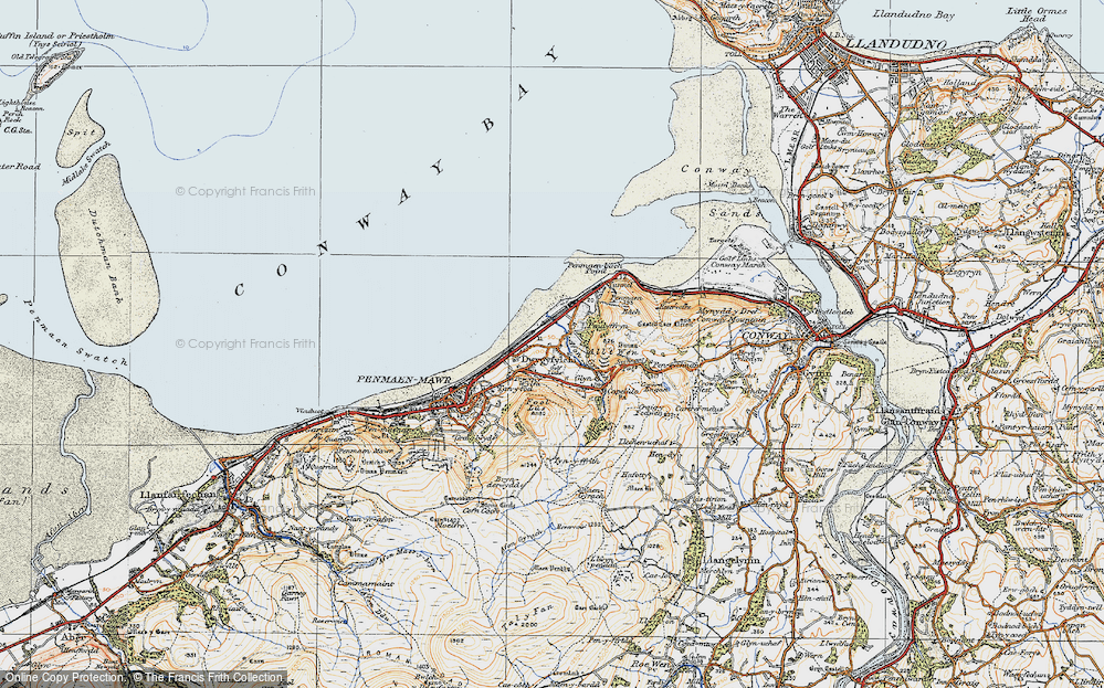 Old Map of Dwygyfylchi, 1922 in 1922