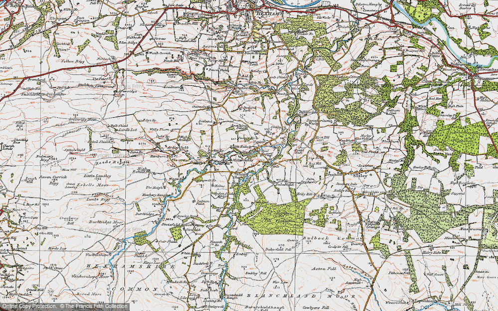 Old Map of Dye House, 1925 in 1925