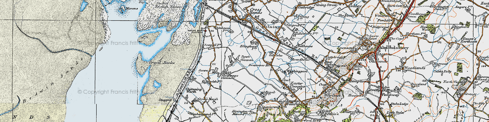 Old map of Dyer's Common in 1919