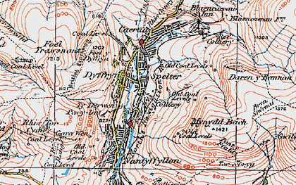Old map of Dyffryn in 1922