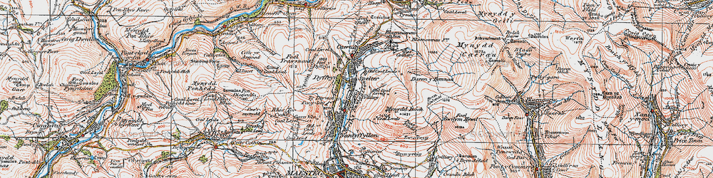 Old map of Dyffryn in 1922
