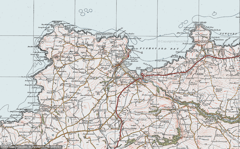Old Map of Dyffryn, 1923 in 1923