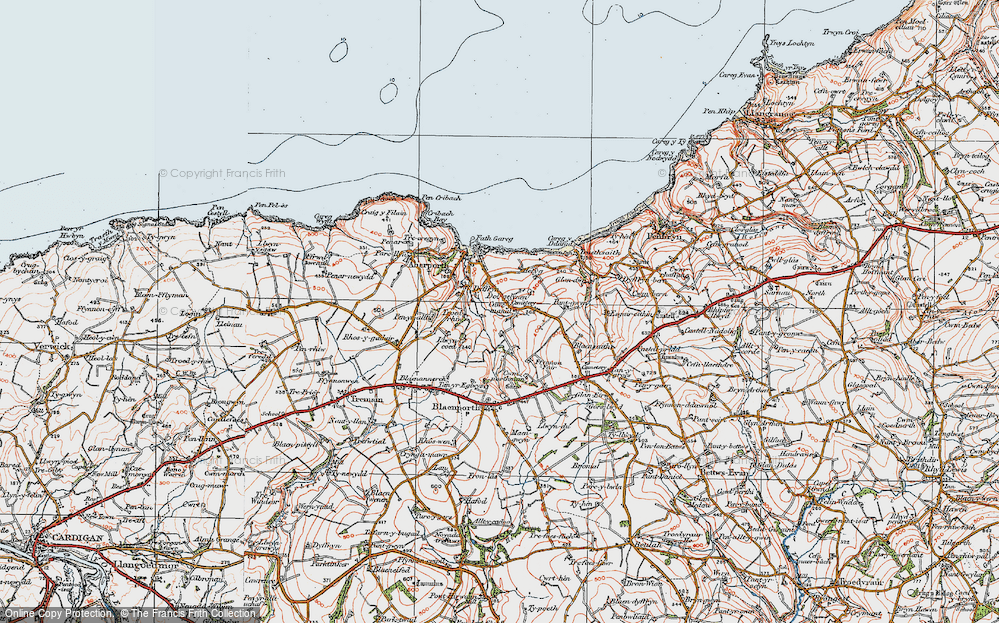 Old Map of Dyffryn, 1923 in 1923