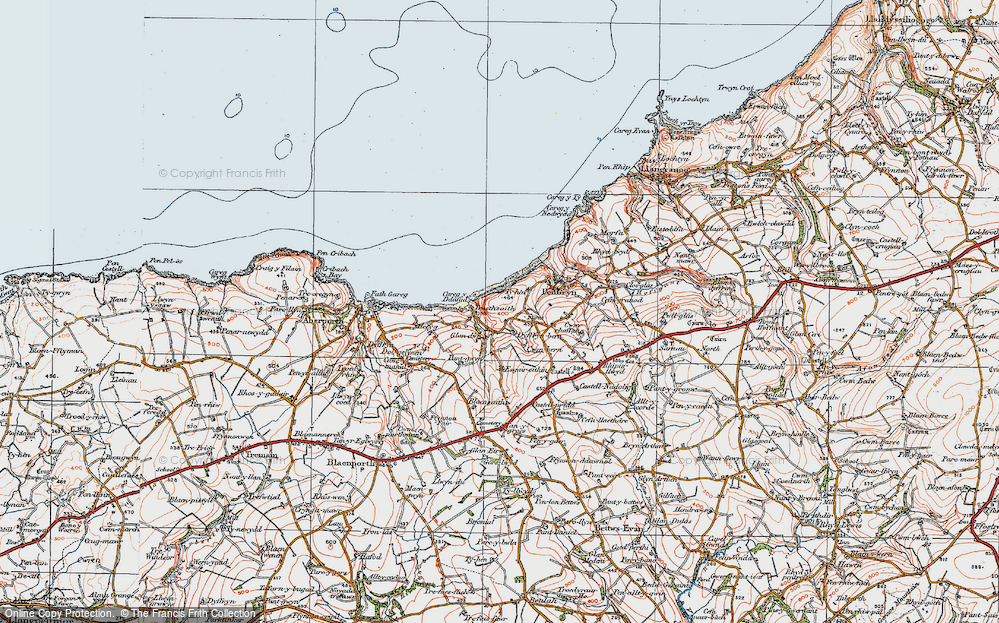 Old Map of Dyffryn-bern, 1923 in 1923