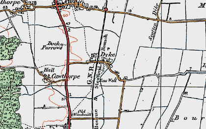 Old map of Dyke in 1922