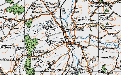 Old map of Dymock in 1919