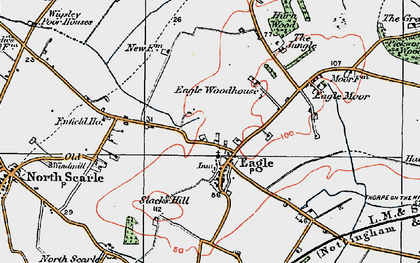 Old map of Eagle Moor in 1923