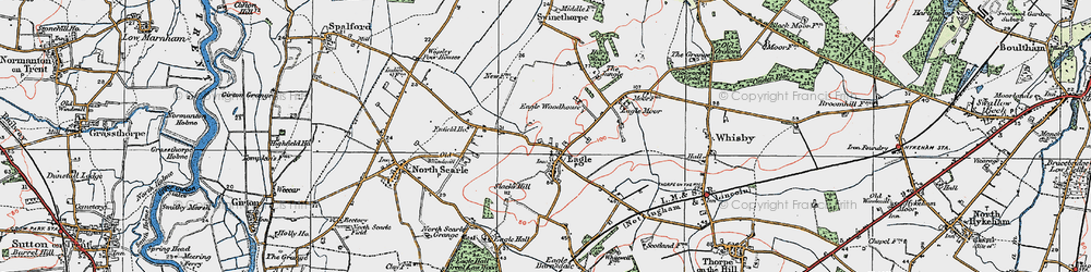 Old map of Eagle Moor in 1923