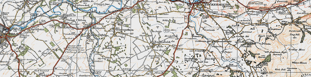 Old map of Eaglesfield in 1925