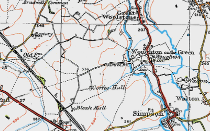 Old map of Eaglestone in 1919