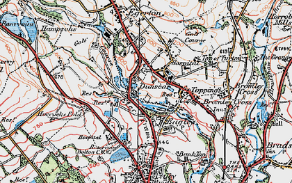 Old map of Eagley in 1924