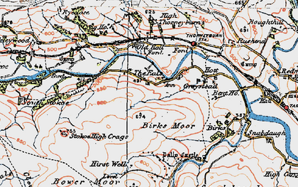 Old map of Birks Moor in 1925
