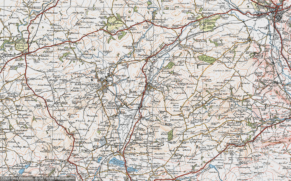 Old Map of Historic Map covering Bawmier in 1924
