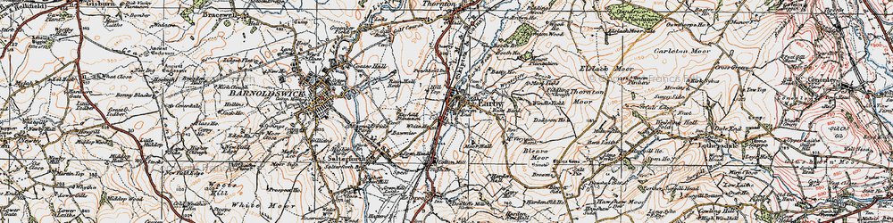 Old map of Earby in 1924