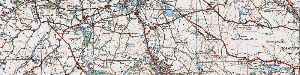 Old map of Earcroft in 1924