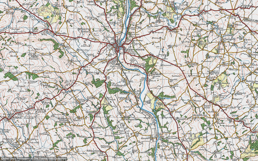 Old Map of Eardington, 1921 in 1921