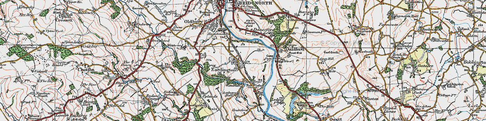 Old map of Eardington in 1921