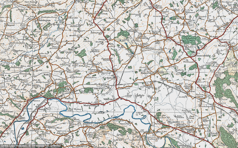 Old Map of Eardisley, 1920 in 1920