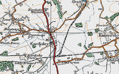 Old map of Eardisley in 1920