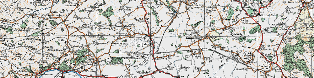 Old map of Eardisley in 1920
