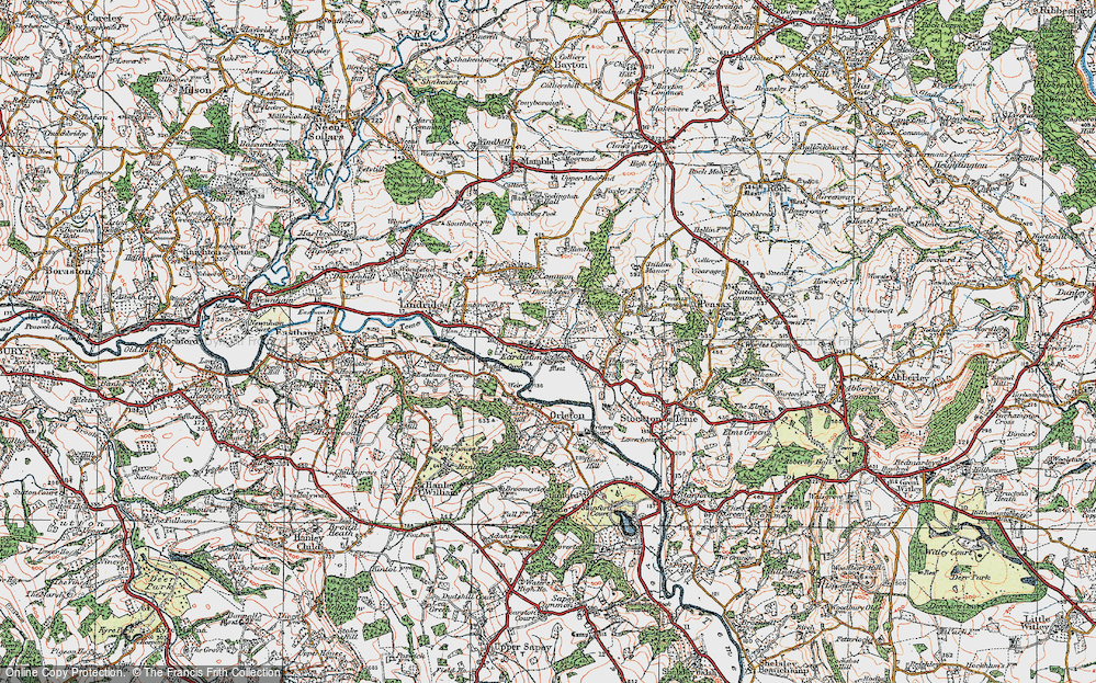 Old Map of Eardiston, 1920 in 1920
