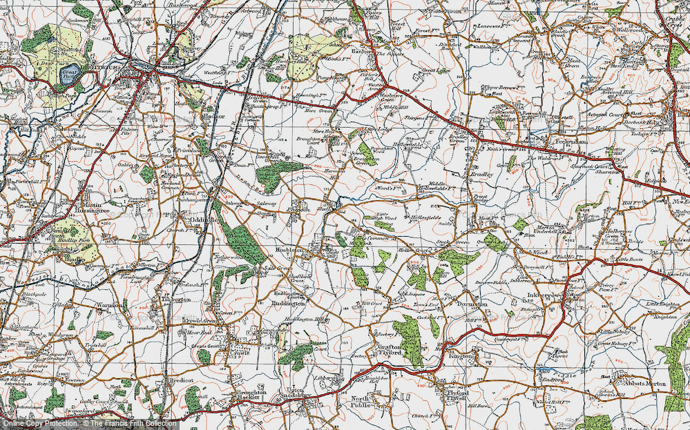 Old Map of Earl's Common, 1919 in 1919