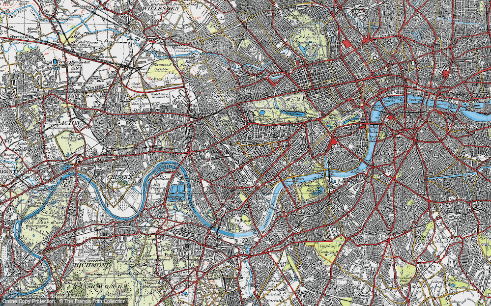 Old Map of Earl's Court, 1920 in 1920