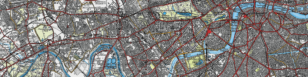Old map of Earl's Court in 1920