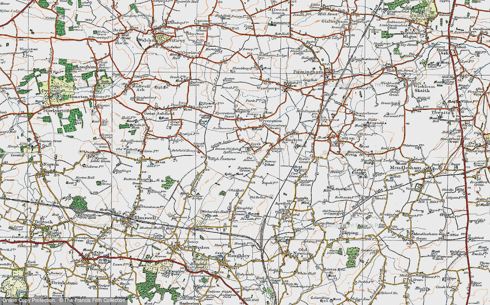 Old Map of Earl's Green, 1920 in 1920