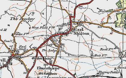 Old map of Earl Shilton in 1921
