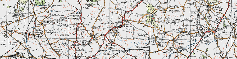 Old map of Earl Shilton in 1921