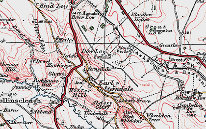 Old map of Earl Sterndale in 1923