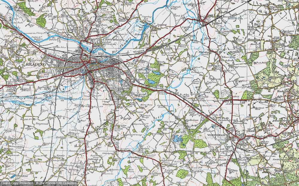 Historic Ordnance Survey Map of Earley, 1919 - Francis Frith