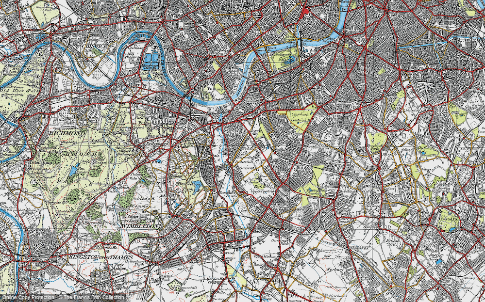 Old Map of Earlsfield, 1920 in 1920