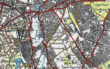 Old map of Earlsfield in 1920