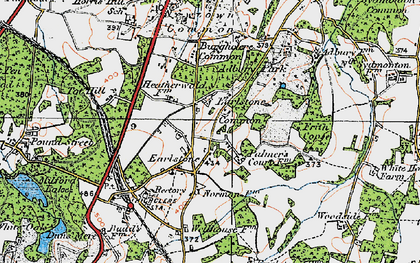 Old map of Earlstone Common in 1919