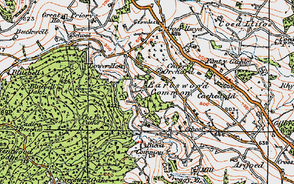 Old map of Cribau Mill in 1919