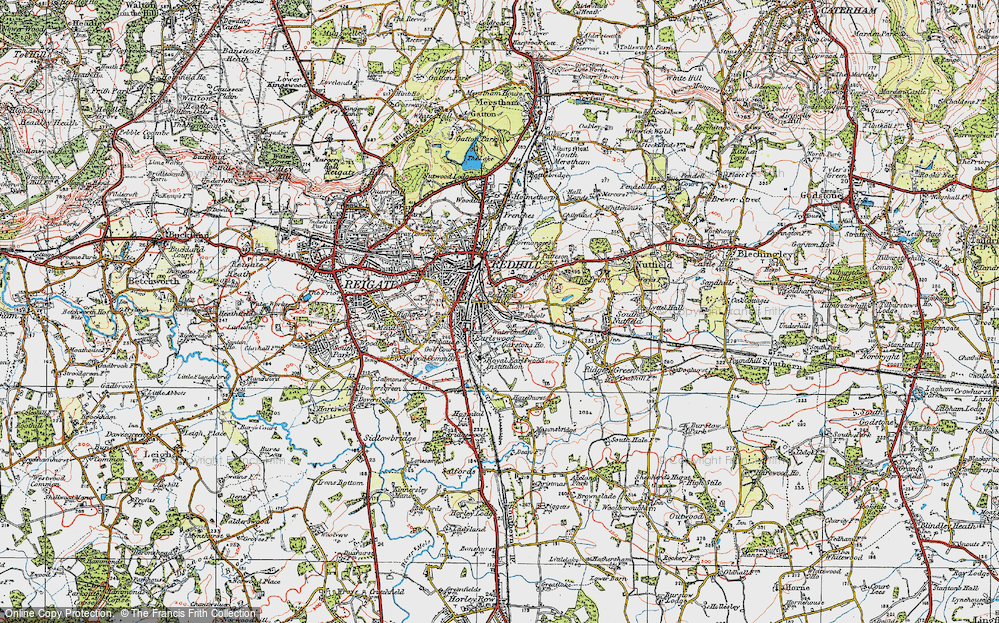 Old Map of Earlswood, 1920 in 1920