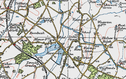 Old map of Earlswood in 1921
