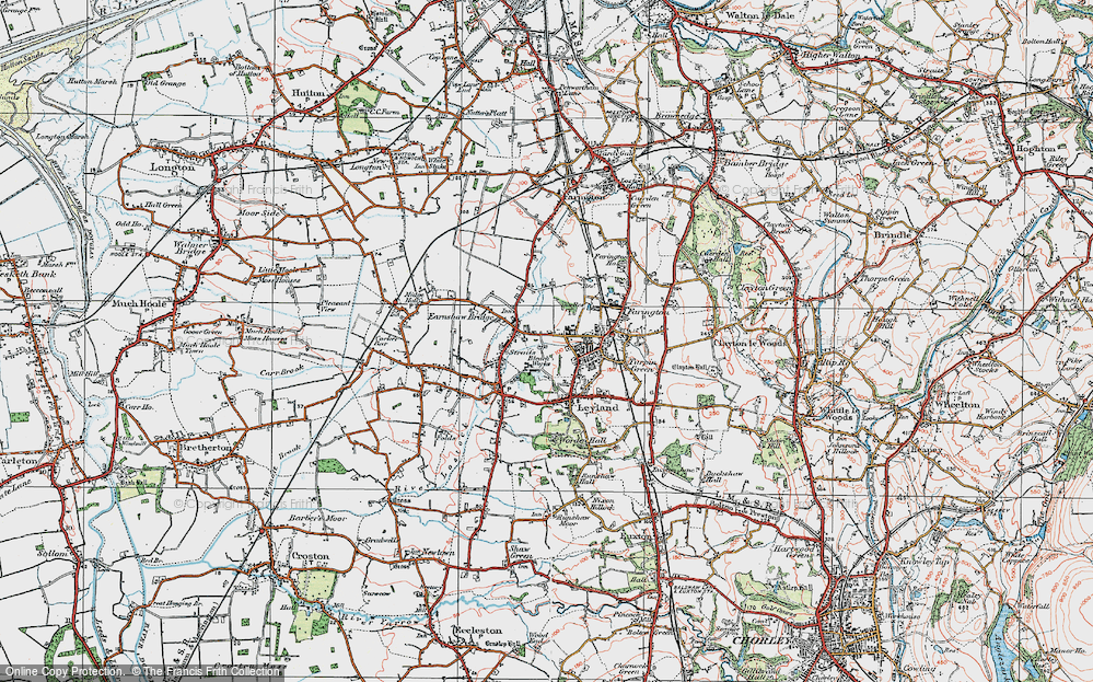 Old Map of Earnshaw Bridge, 1924 in 1924