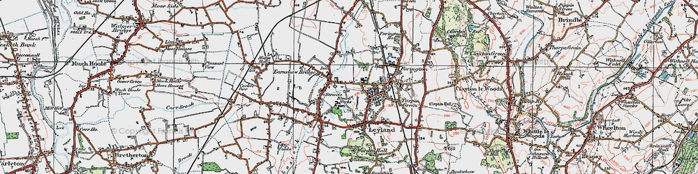 Old map of Earnshaw Bridge in 1924