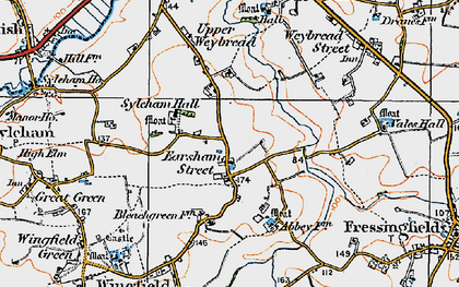 Old map of Earsham Street in 1921