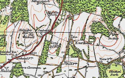 Old map of Eartham in 1920