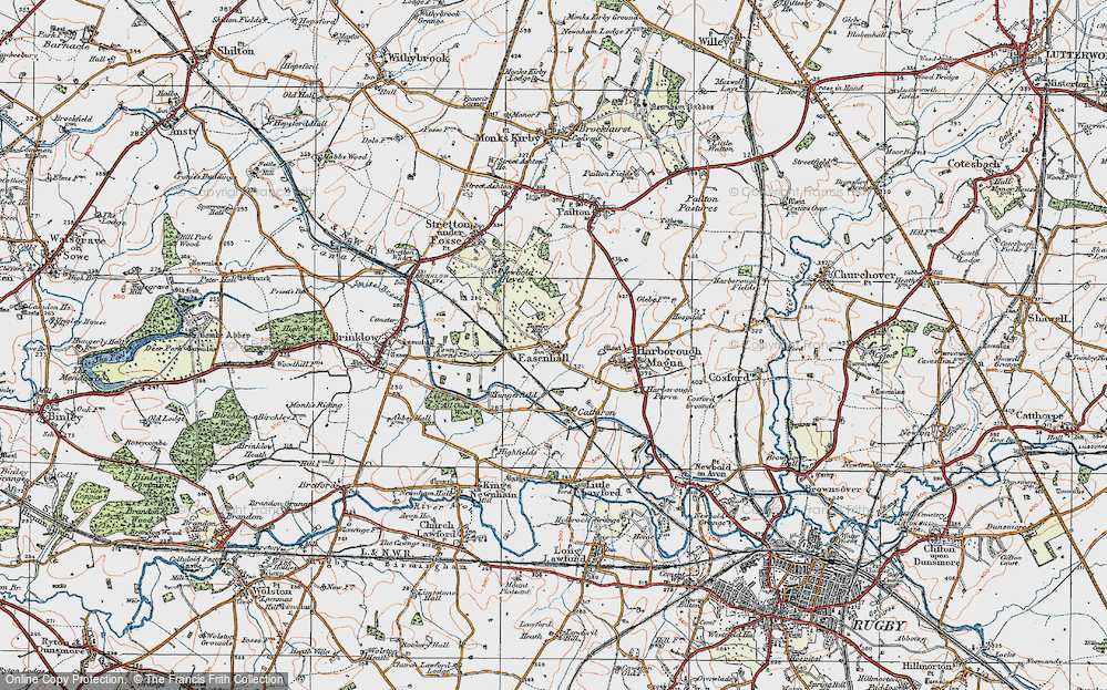 Old Map of Easenhall, 1920 in 1920