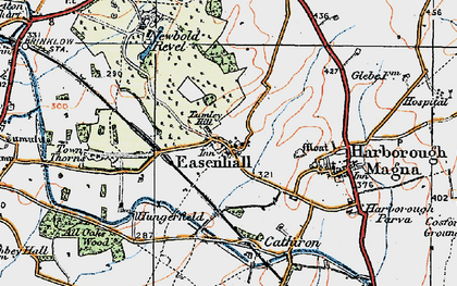 Old map of Easenhall in 1920