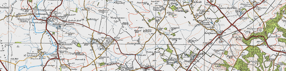 Old map of Easington in 1919