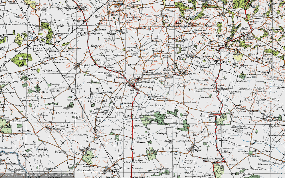 Old Map of Historic Map covering Blake Stiles in 1924