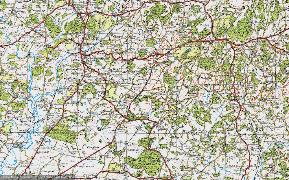 Old Map of Eason's Green, 1920 in 1920