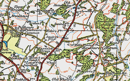 Old map of Eason's Green in 1920